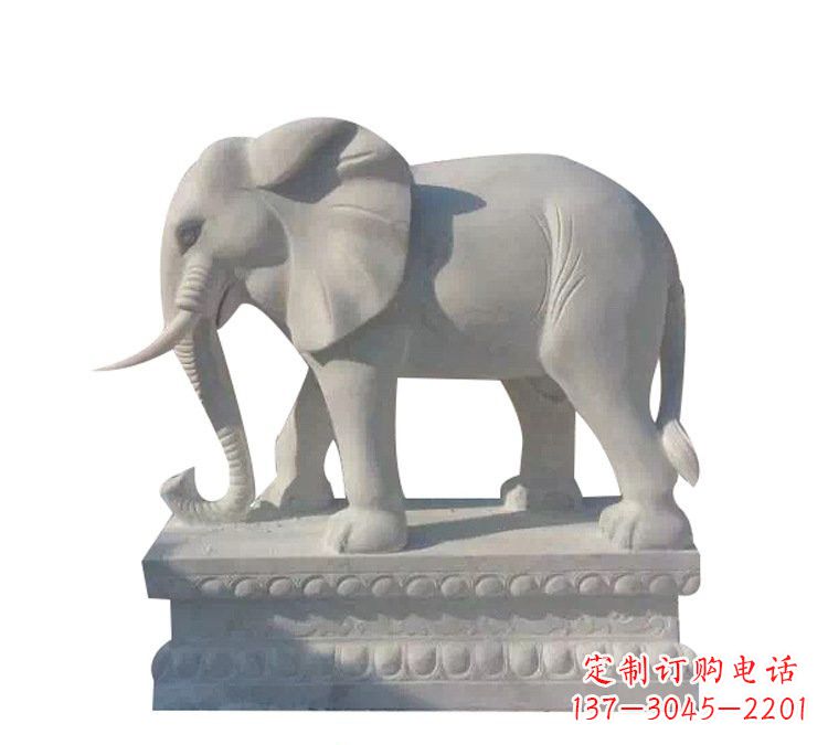 烟台汉白玉镇宅大象石雕
