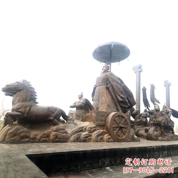 烟台汉武帝景观铜雕塑-中国历史名人古代著名帝王雕像