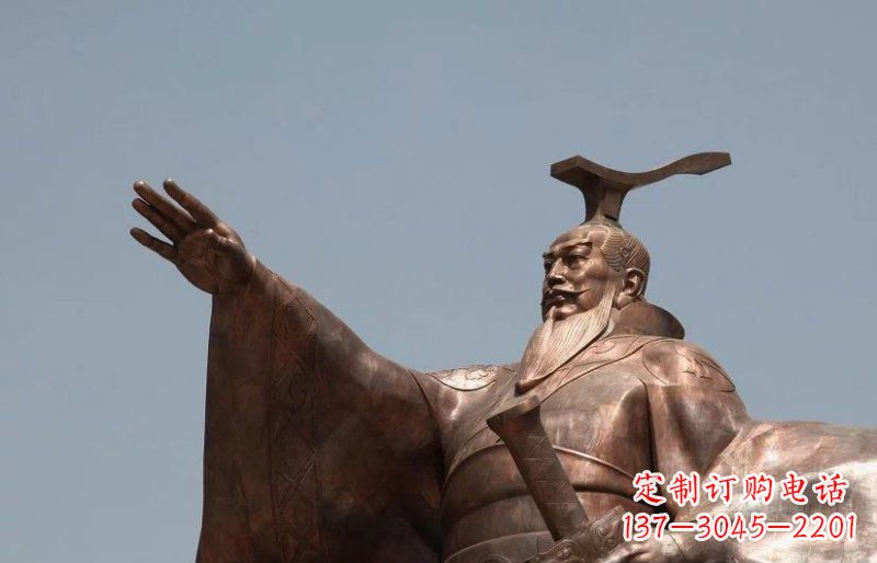 烟台汉武帝古代人物铜雕