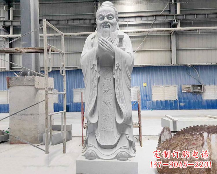 烟台合浦一中孔子雕像,传承文明智慧