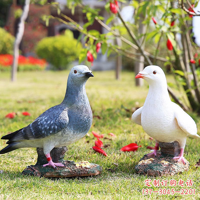 烟台中领雕塑:精美和平鸽雕塑