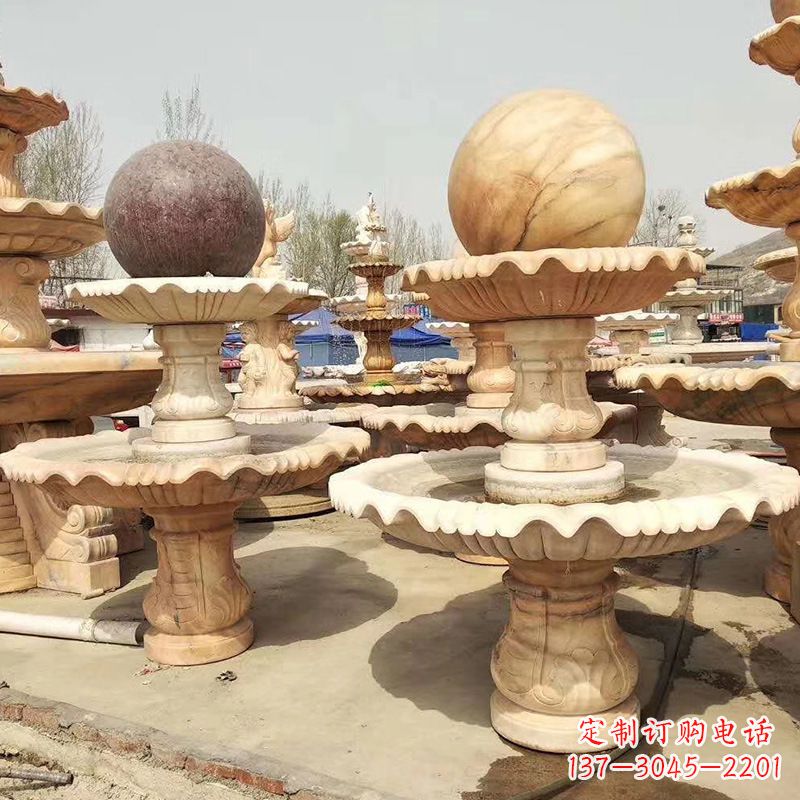 烟台河北石雕风水球喷泉,给您无与伦比的美景