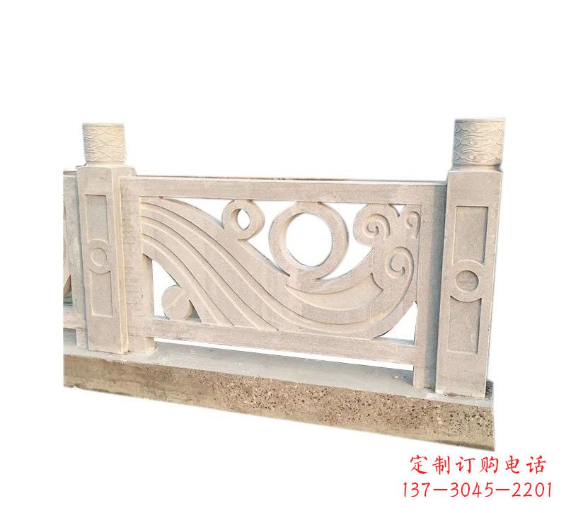 烟台精美石栏板雕塑,点缀河边桥梁的美丽
