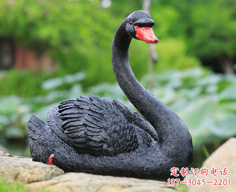 烟台精致高端的黑色天鹅雕塑