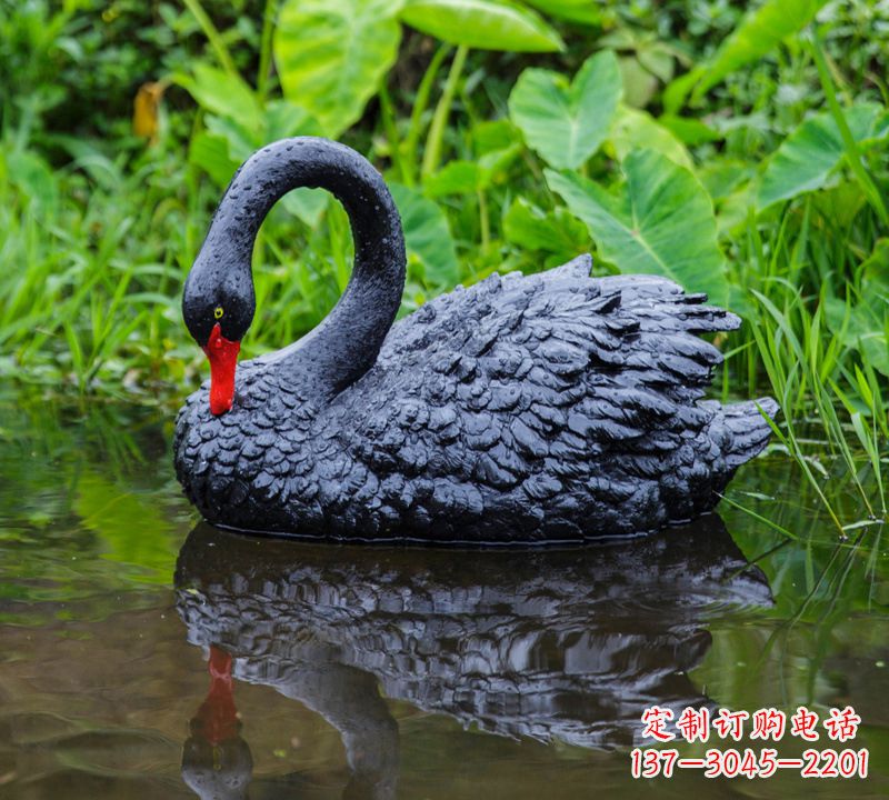 烟台优美雕塑,精致天鹅雕塑