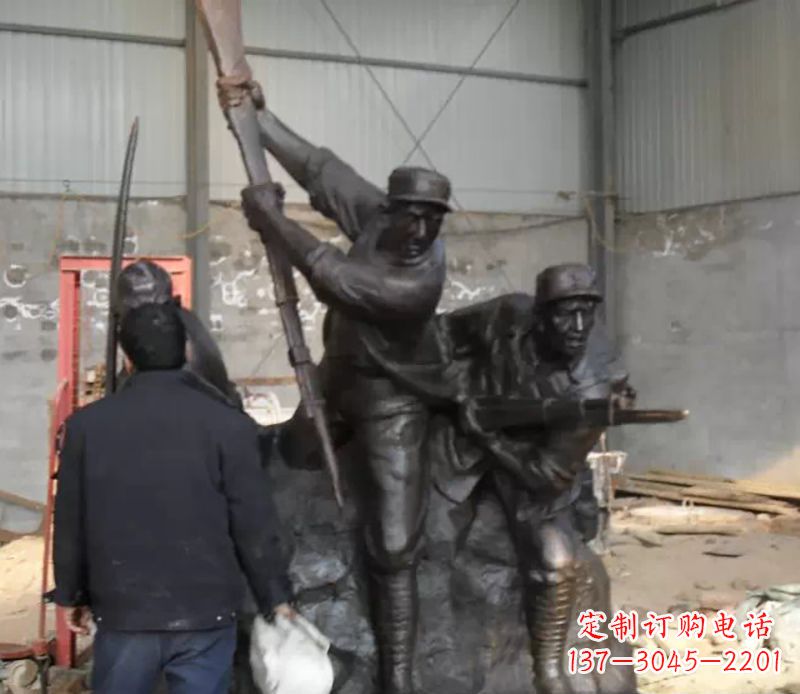 烟台细腻精美的红军雕塑