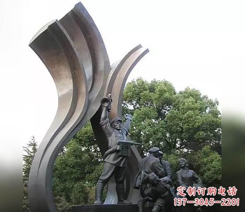 烟台红军英烈雕塑,永记中国英雄