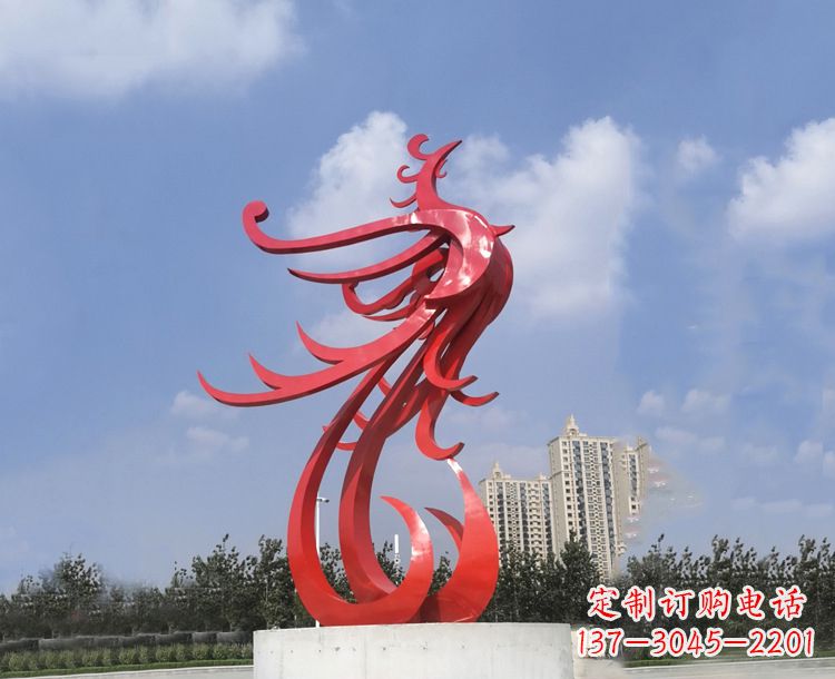 烟台领雕塑凤凰户外园林广场景观动物雕塑