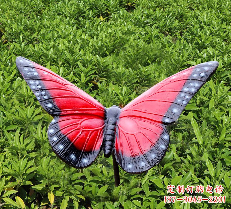 烟台红色玻璃钢树脂仿真蝴蝶插件