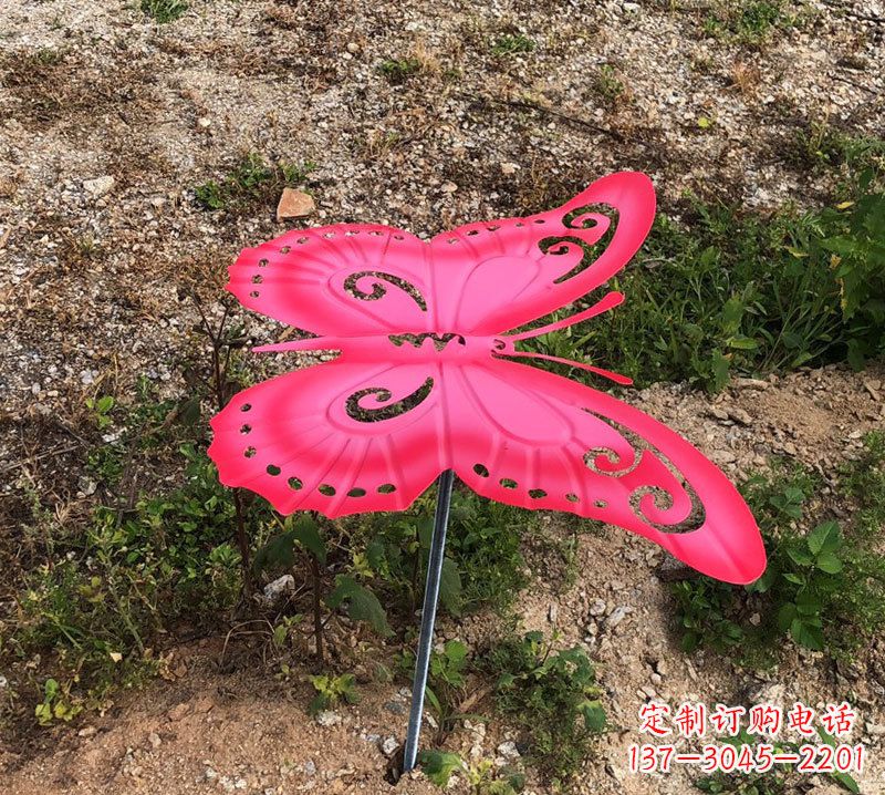 烟台红色铁艺不锈钢蝴蝶雕塑