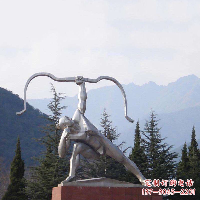 烟台后羿射日不锈钢雕塑