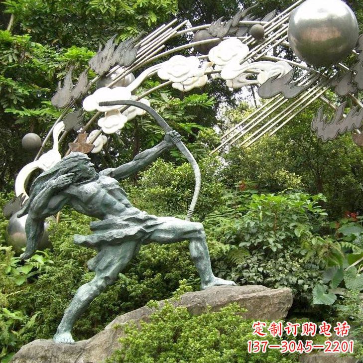 烟台后羿射日雕塑