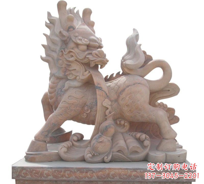 烟台魅力十足的麒麟石雕