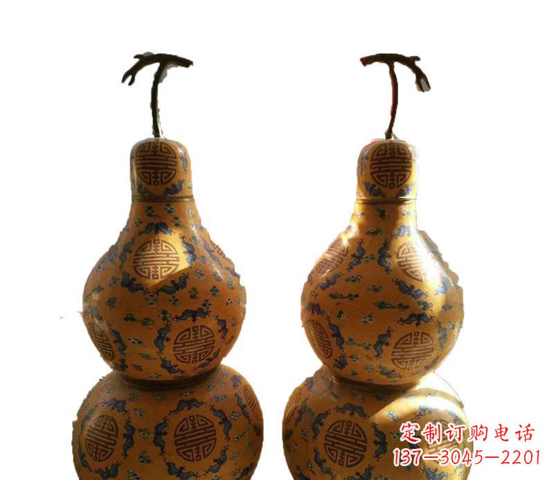烟台传统文化精美葫芦铜雕