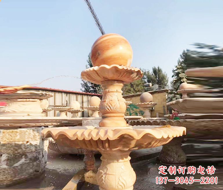 烟台湖北石雕风水球喷泉