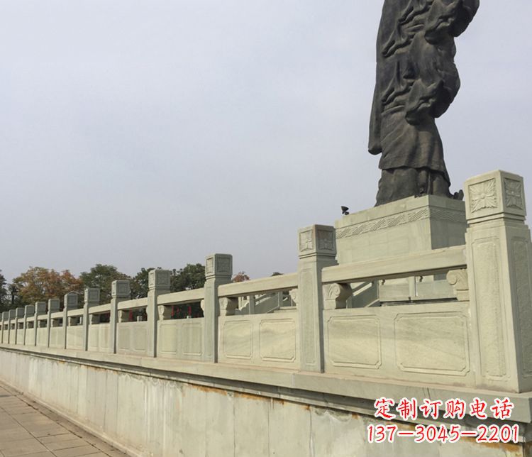 烟台精美的护城河大理石栏板雕塑