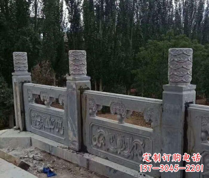 烟台定制石质护城河栏板雕塑