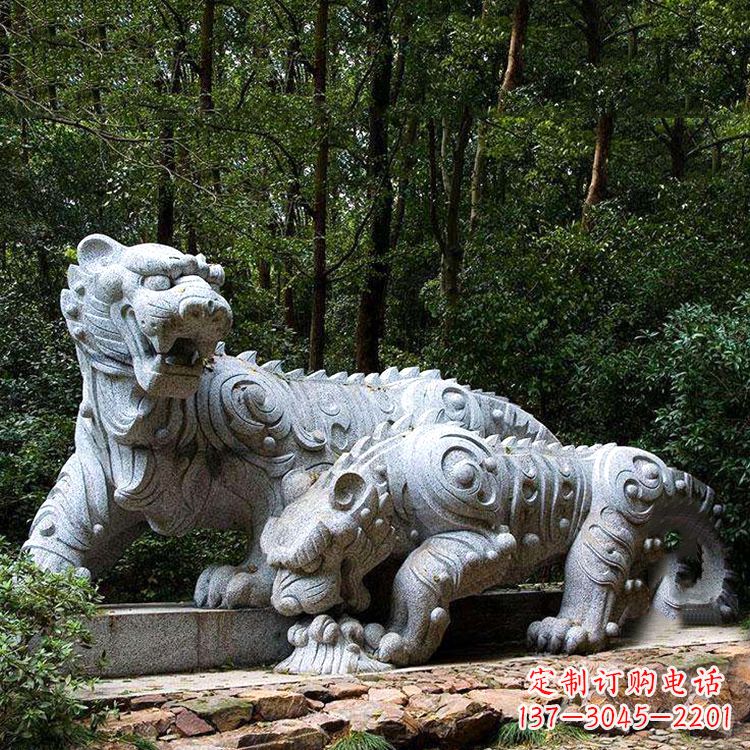 烟台花岗岩老虎雕塑是中领雕塑定制厂家专门为客…