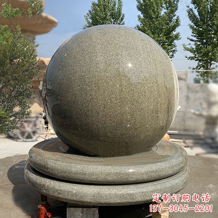 烟台中领雕塑的花岗岩风水球雕塑是一种独特而优…