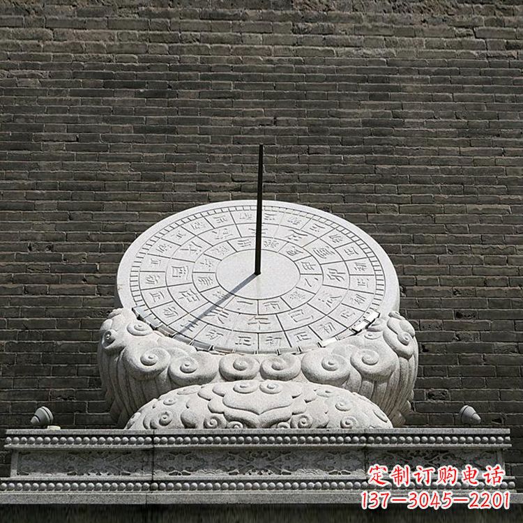 烟台花岗岩古代计时器日晷雕塑