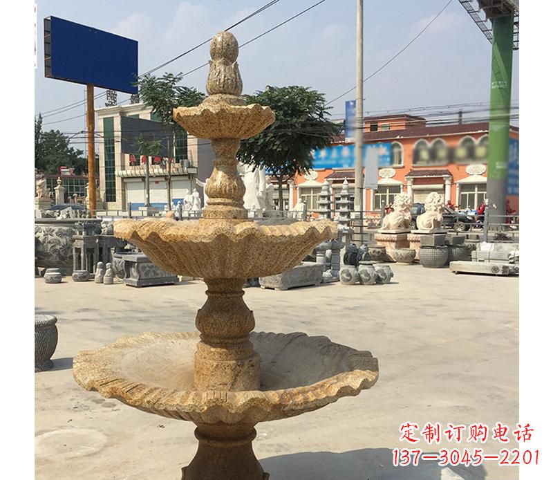 烟台中领雕塑花岗岩双层景观喷泉
