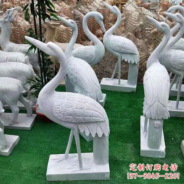 烟台花岗岩仙鹤雕塑,给您的家增添浓浓的古典风情