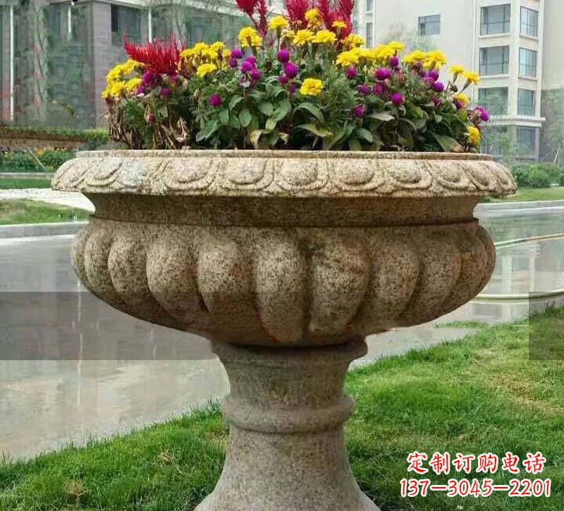 烟台花岗岩小区花盆石雕