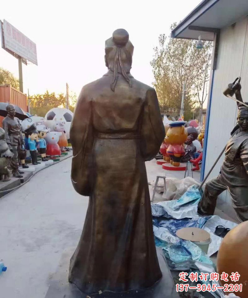 烟台精美雕塑永流传——华佗名医铜雕(定制)
