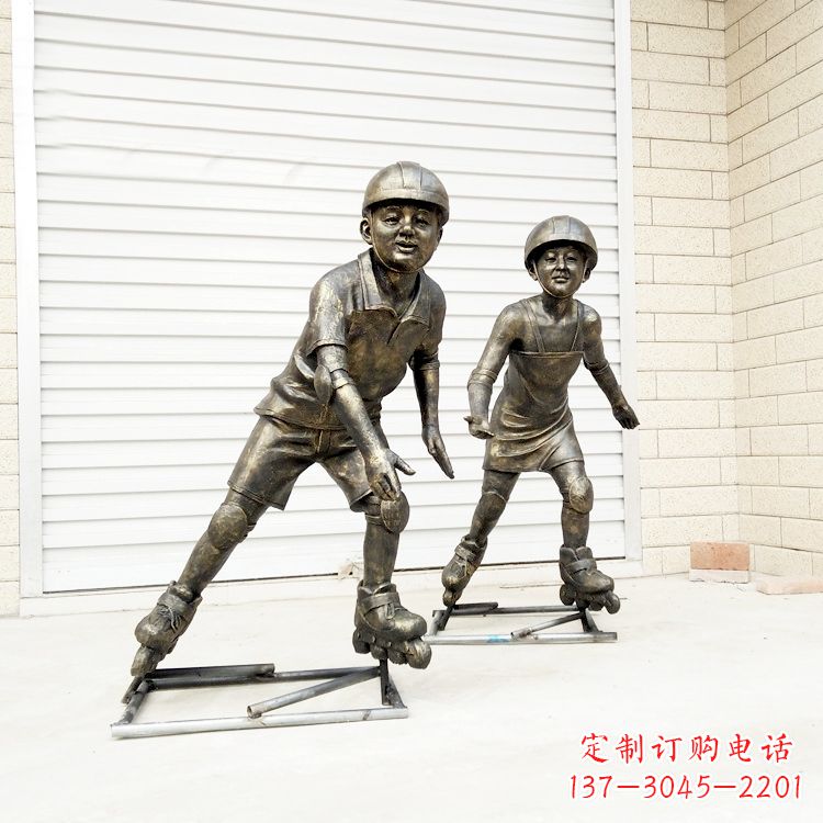 烟台中领雕塑:仿铜小孩雕塑