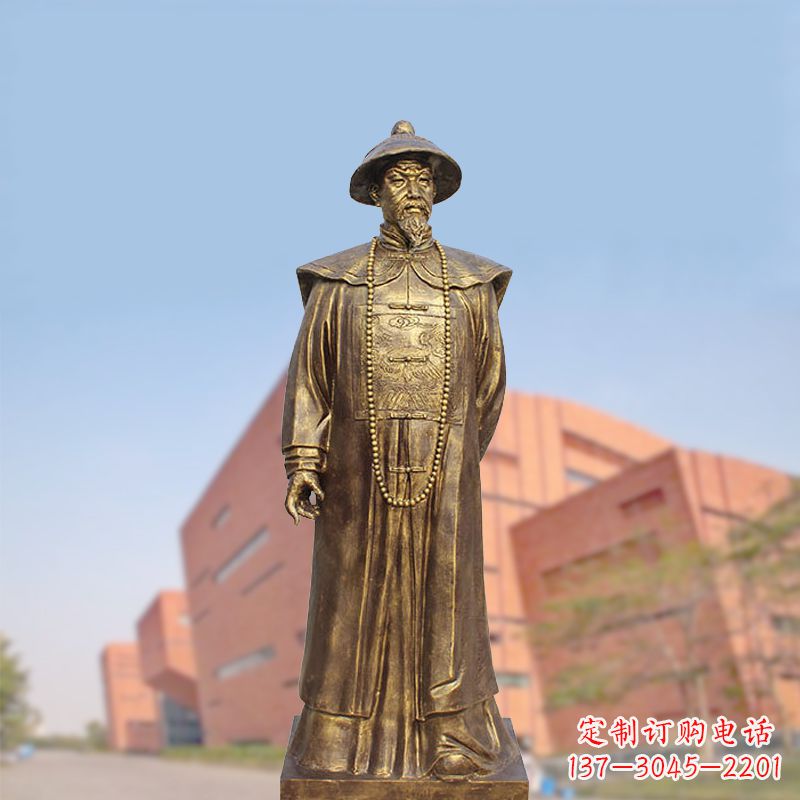 烟台黄铜曾国藩铸铜雕像-学校校园历史文化名人著名民族英雄人物雕塑