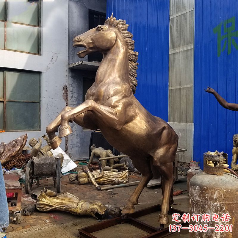 烟台黄铜马儿雕塑