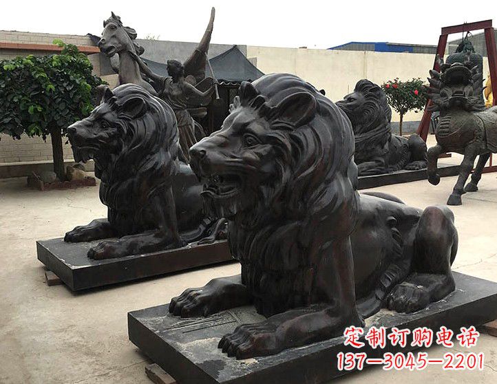 烟台汇丰手工铸铜狮子雕塑