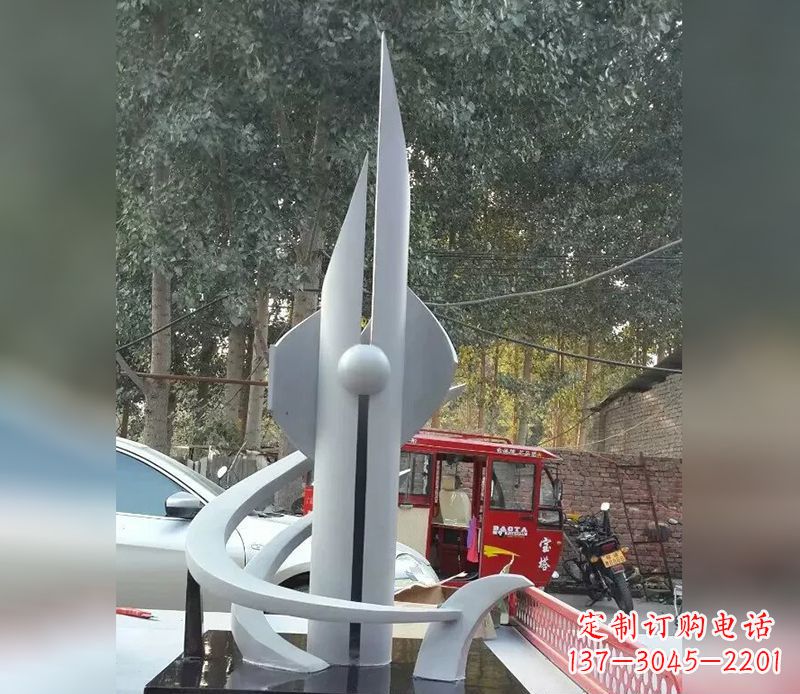 烟台火箭剪纸雕塑不锈钢