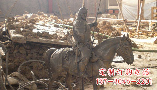 烟台精心打造的古典骑马铜雕