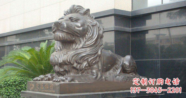 烟台中领雕塑-雕刻狮子铜雕定制