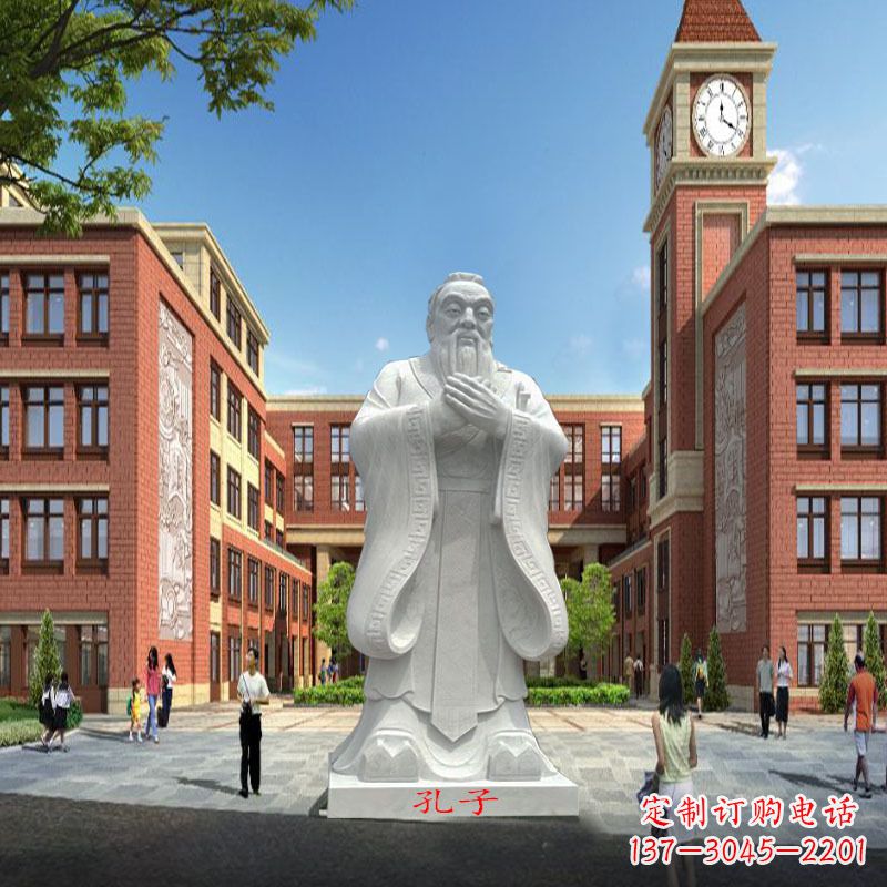 烟台高雅&别致的胶州东湖孔子雕像,精美之作