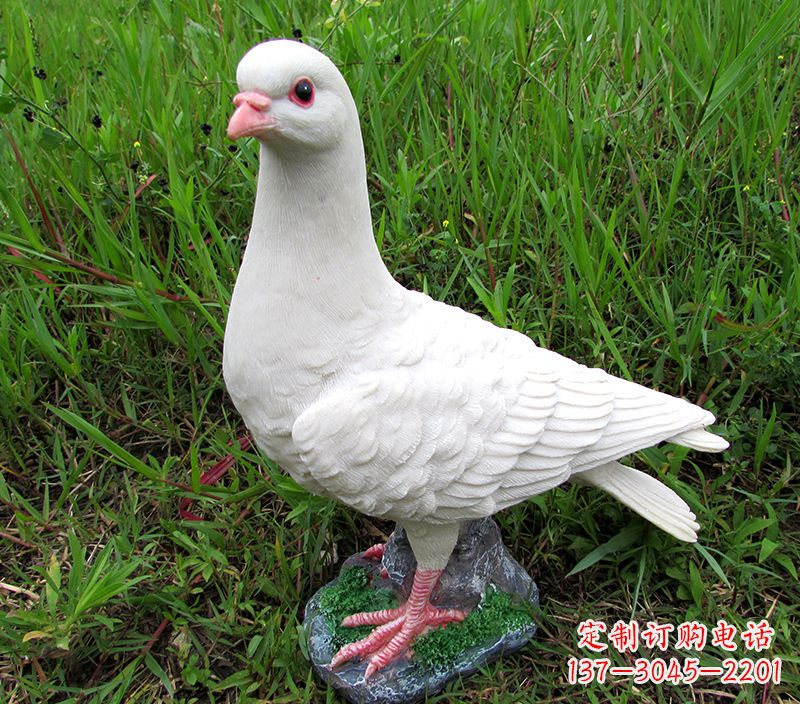 烟台角斗士广场鸽子雕塑,象征勇气和坚毅
