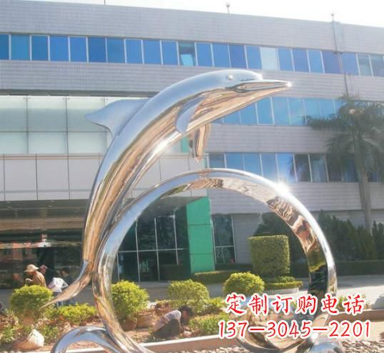 烟台精致的不锈钢海豚雕塑