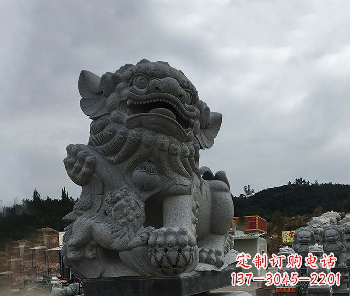 烟台南方狮子石雕,让街边景观更加美观