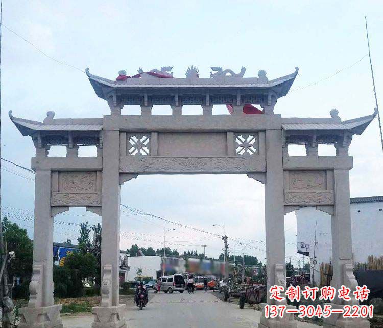 烟台中领雕塑,传承传统,卓越牌坊雕塑