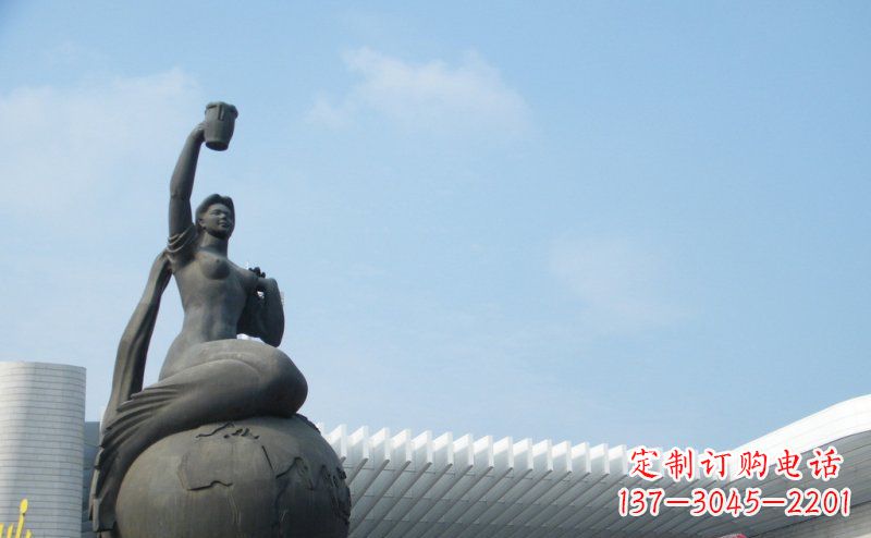烟台中领雕塑推出的精美雕塑——铜铸地球塑像,…
