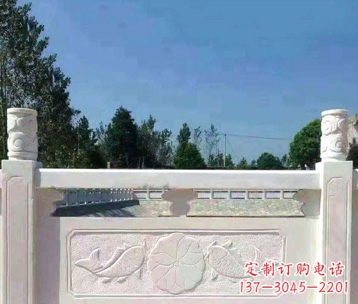 烟台精美汉白玉石浮雕栏板