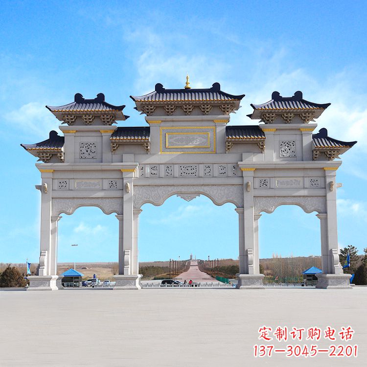 烟台牌坊雕塑定制,让您的景点更出彩