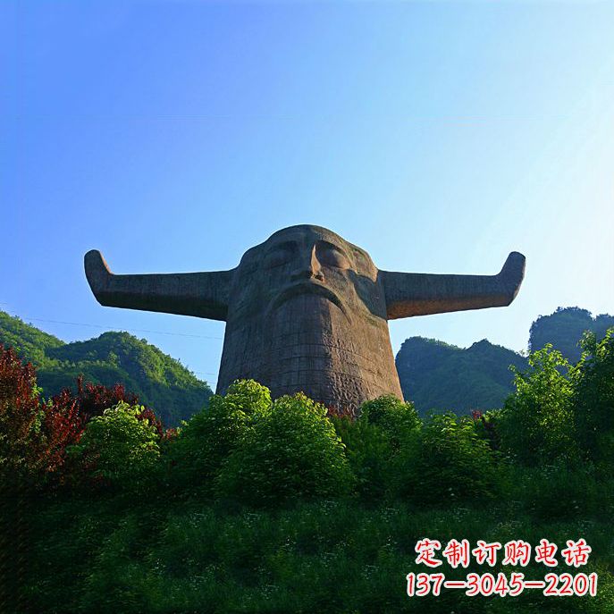 烟台中领雕塑:神农头像雕塑