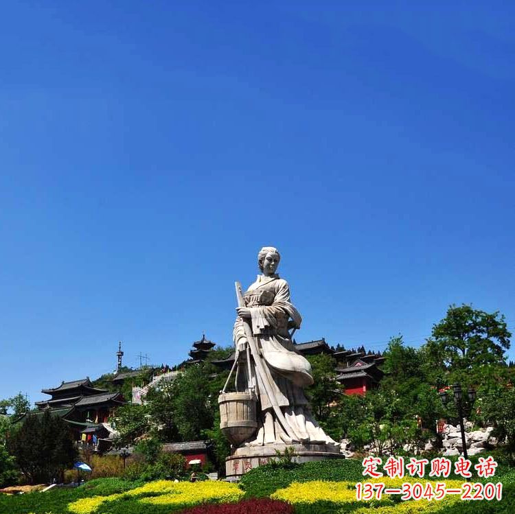 烟台美女雕塑,用精美石料表现传统美