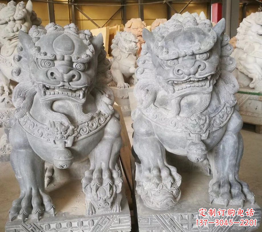 烟台景区南方石狮子石雕 (3)