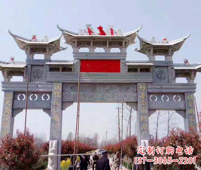 烟台传承经典,尊崇古风:牌坊石雕