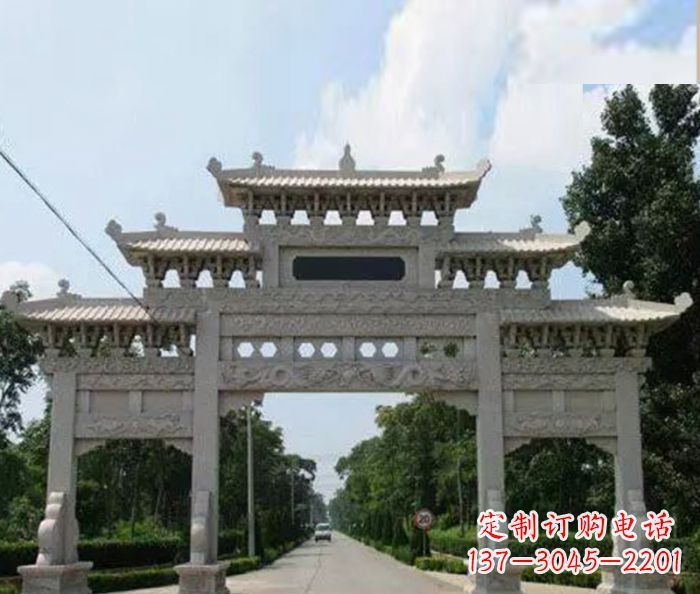 烟台高品质牌坊石雕,专为客户量身定制