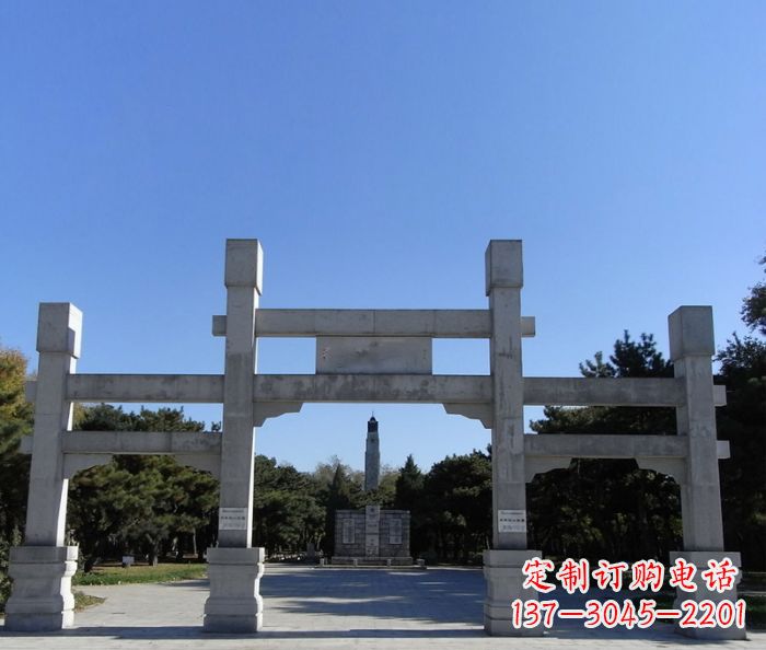 烟台中领雕塑石雕牌坊定制