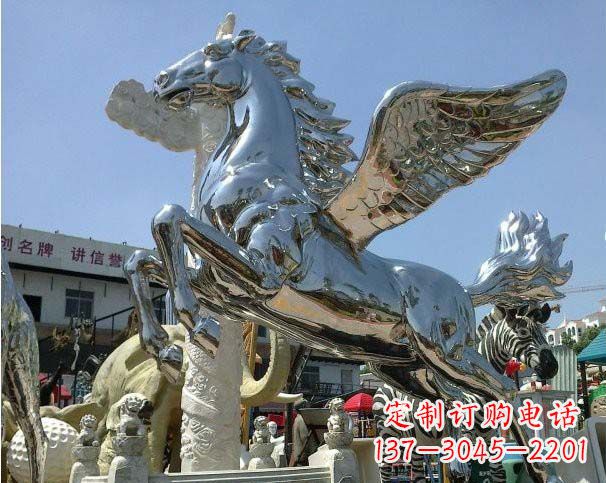 烟台中领雕塑定制的飞马雕塑
